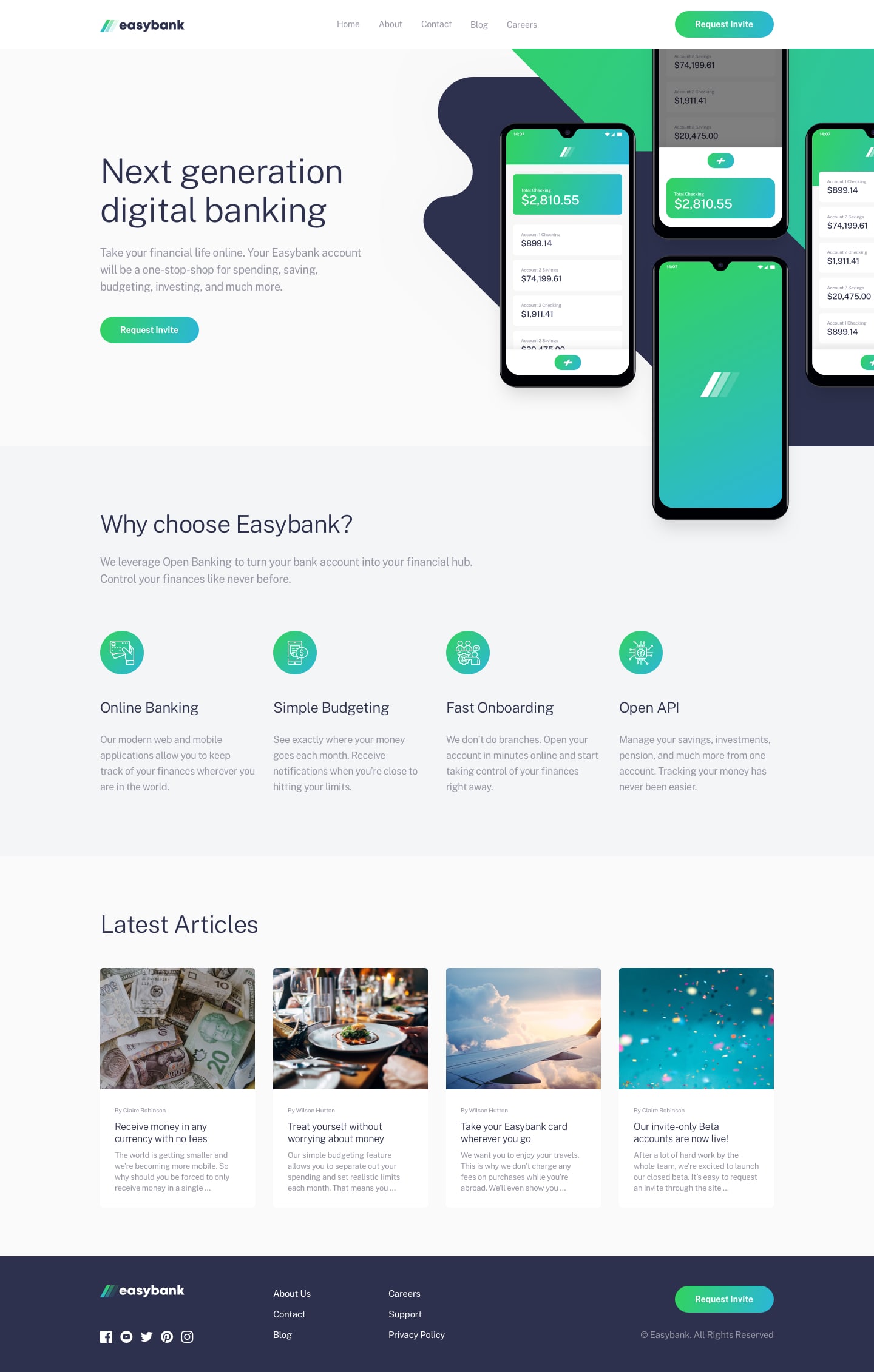 Easybank landing page - Project 3